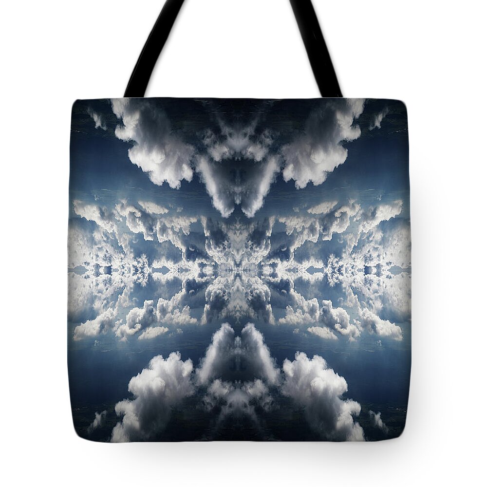 Berlin Tote Bag featuring the photograph Surreal Rorschach Collage Of Dramatic #3 by Silvia Otte