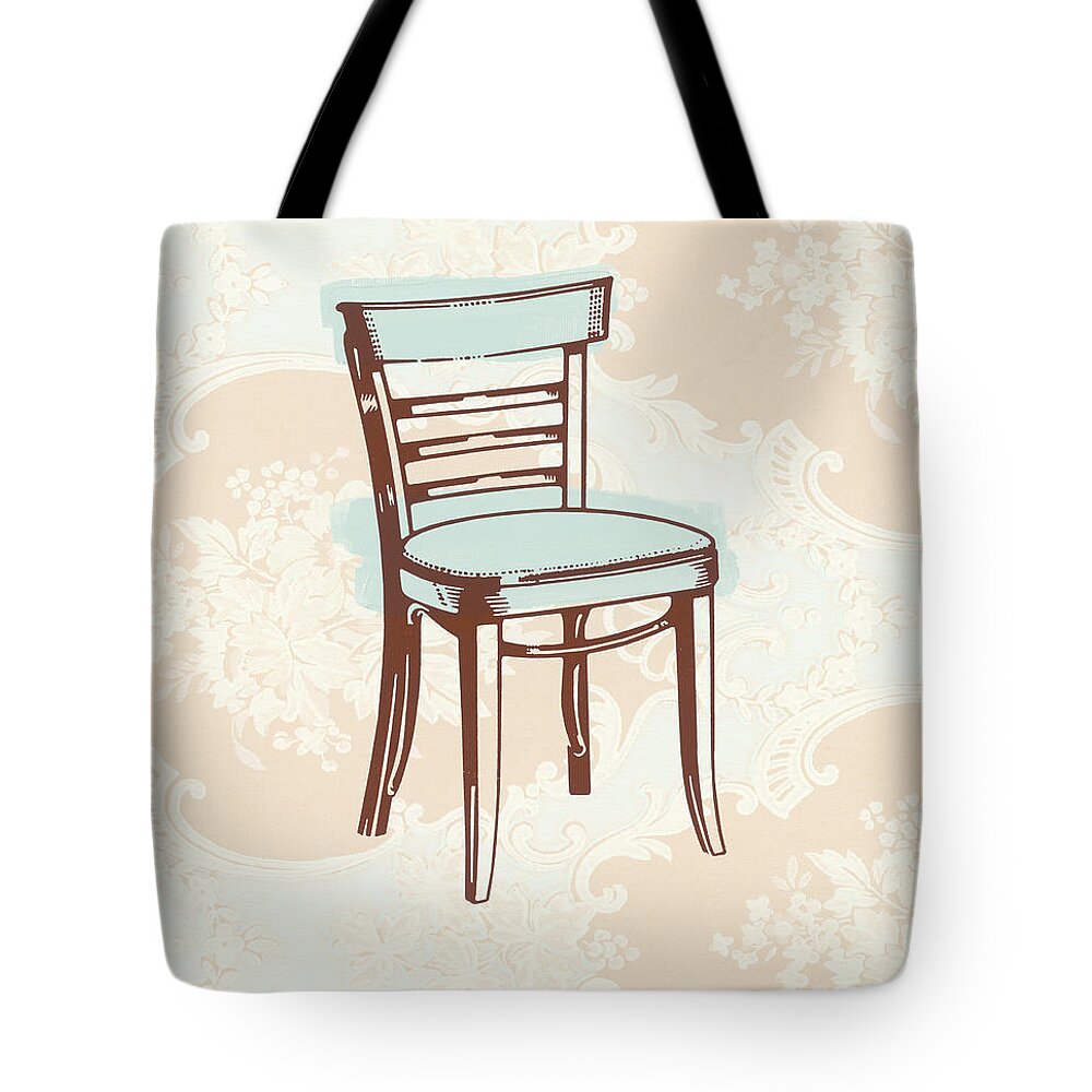 Background Tote Bag featuring the drawing Chair #33 by CSA Images