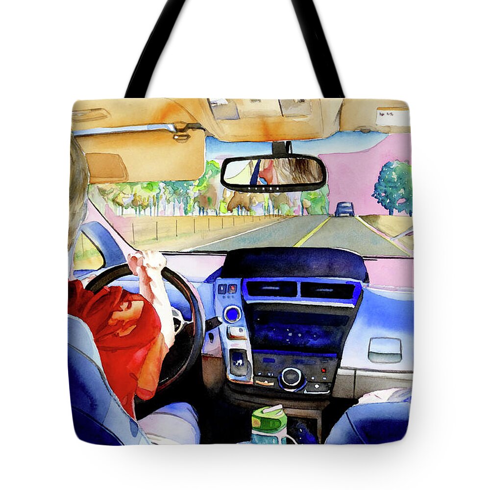 Diane Pargament Tote Bag featuring the painting #337 Rear View #337 by William Lum