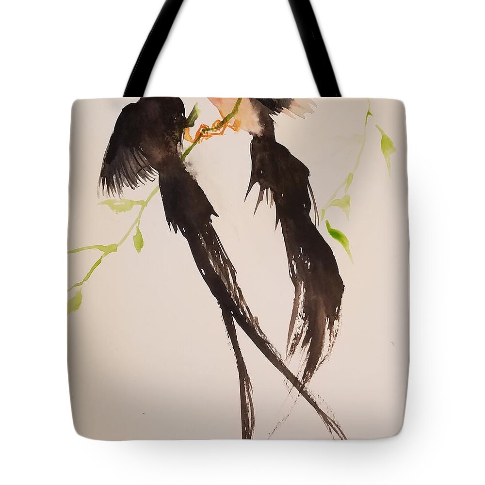 #35 2019 Tote Bag featuring the painting #35 2019 #35 by Han in Huang wong