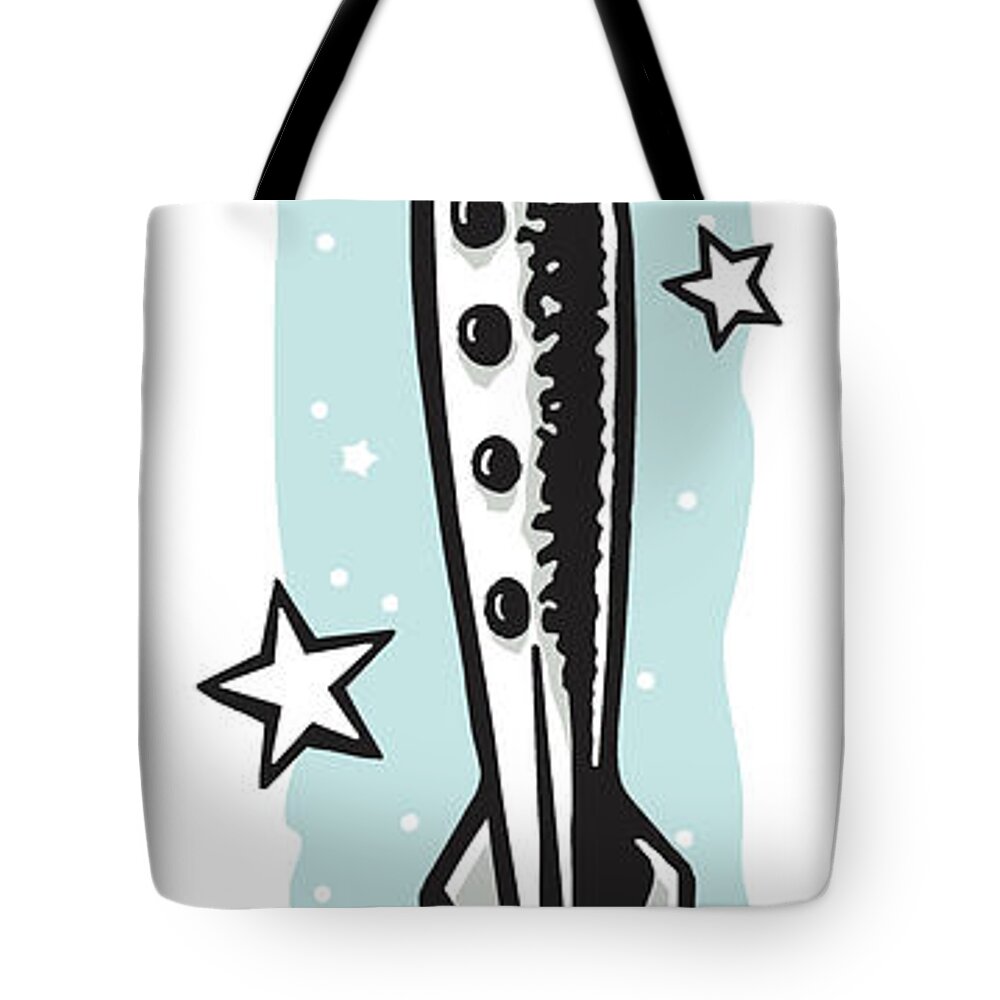 Adventure Tote Bag featuring the drawing Rocket #35 by CSA Images