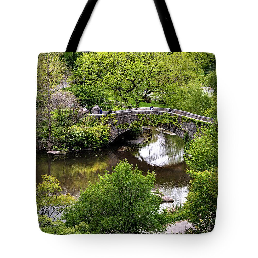 Estock Tote Bag featuring the digital art Gapstow Bridge, Central Park, Nyc #4 by Lumiere