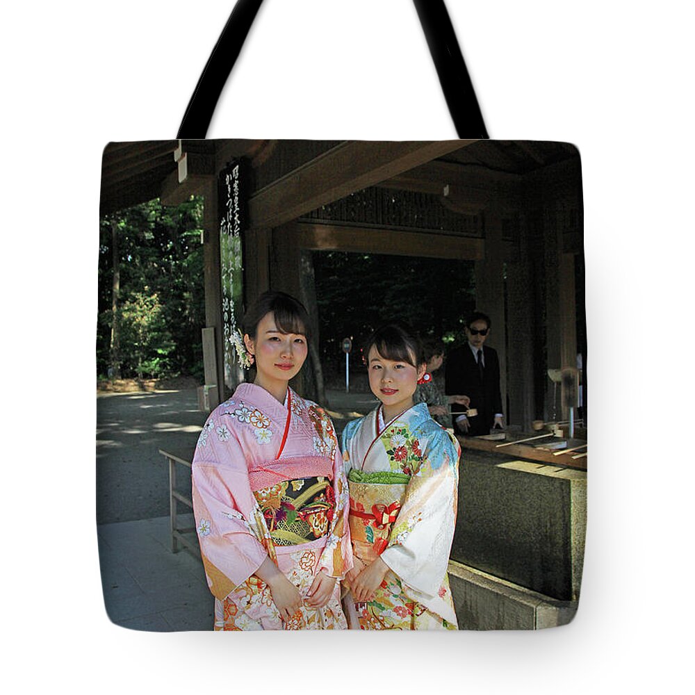 Meiji Jingu Shrine Tote Bag featuring the photograph Meiji Jingu Shrine - Tokyo, Japan by Richard Krebs