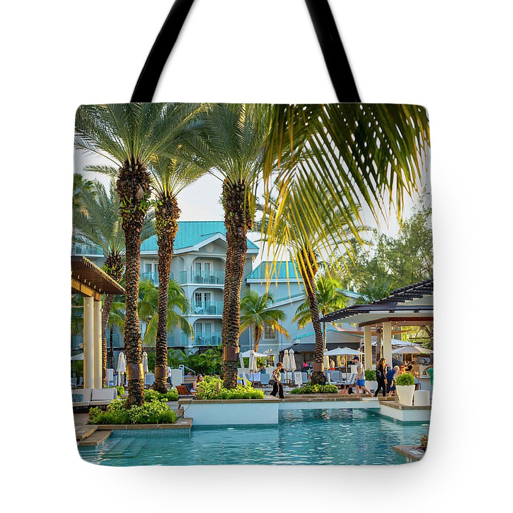 Estock Tote Bag featuring the digital art Westin Resort & Spa, Cayman Is #4 by Angela Pagano