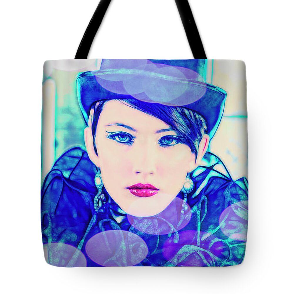 Attitude Tote Bag featuring the photograph 4979 Boudoir Lady Mistress TS2 by Amyn Nasser