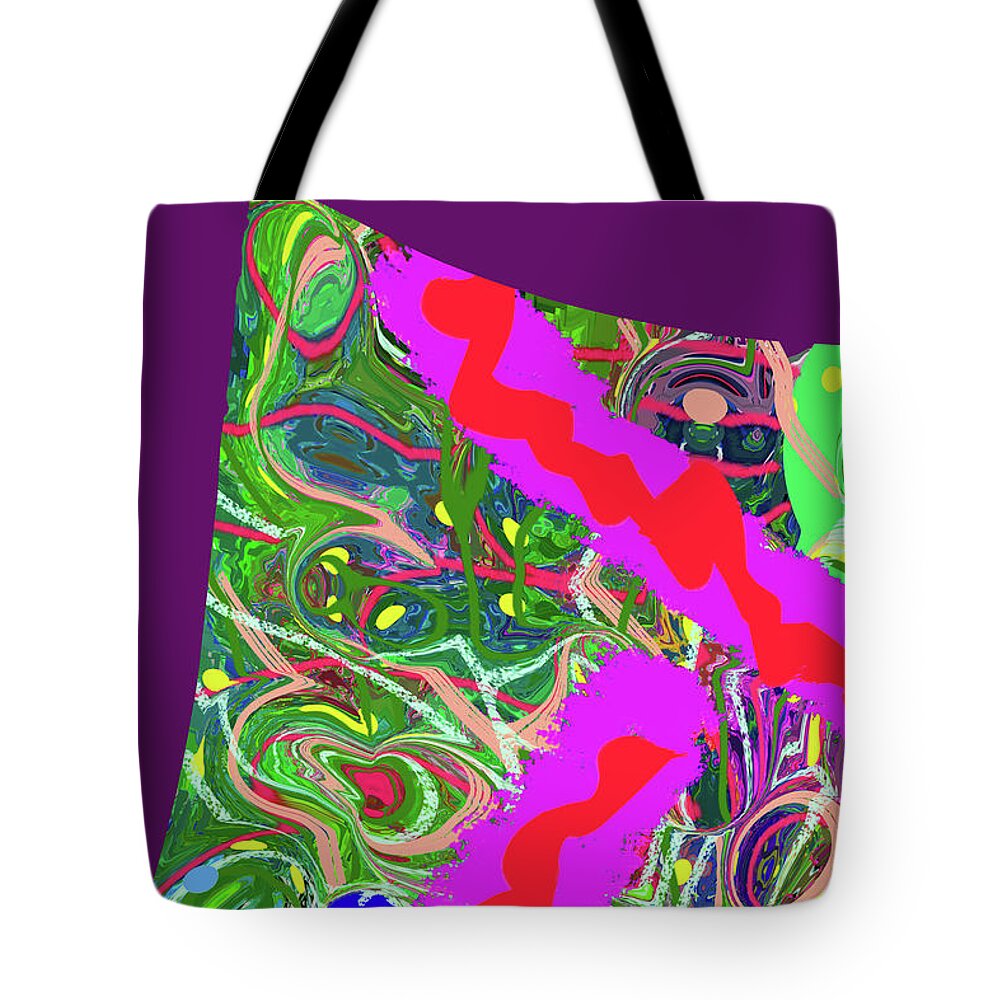 Walter Paul Bebirian: The Bebirian Art Collection Tote Bag featuring the digital art 5-27-2012kabcd by Walter Paul Bebirian
