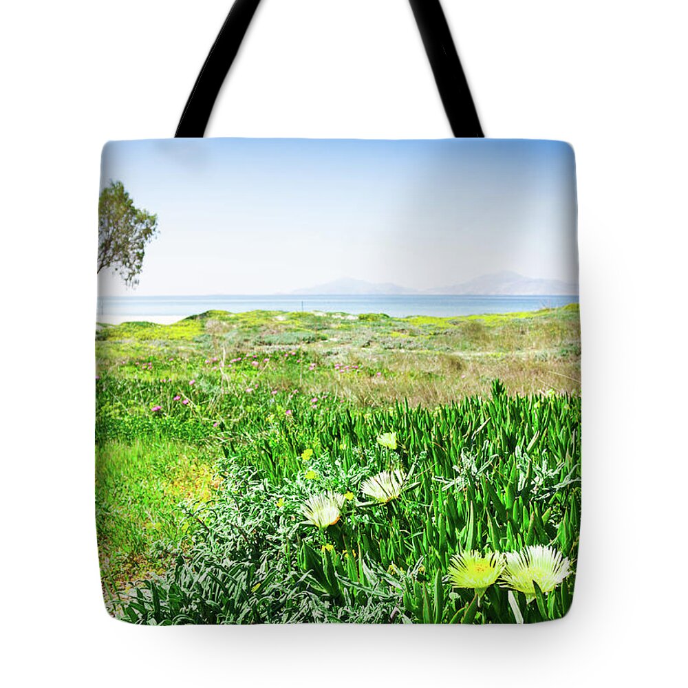 Grass Tote Bag featuring the photograph Exotic Beaches #5 by Deimagine