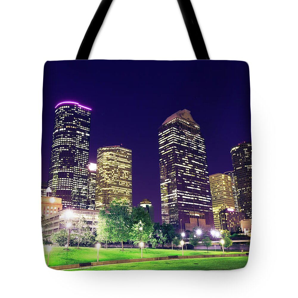 Scenics Tote Bag featuring the photograph Houston Downtown #5 by Lightkey
