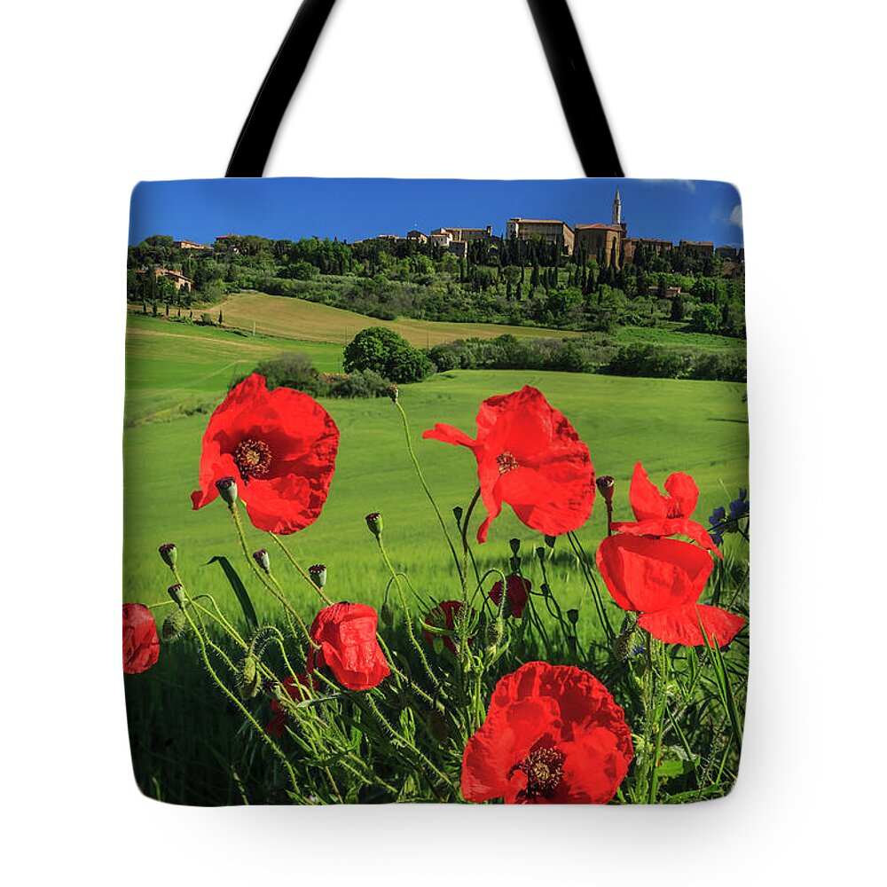Estock Tote Bag featuring the digital art Italy, Tuscany, Orcia Valley #5 by Maurizio Rellini