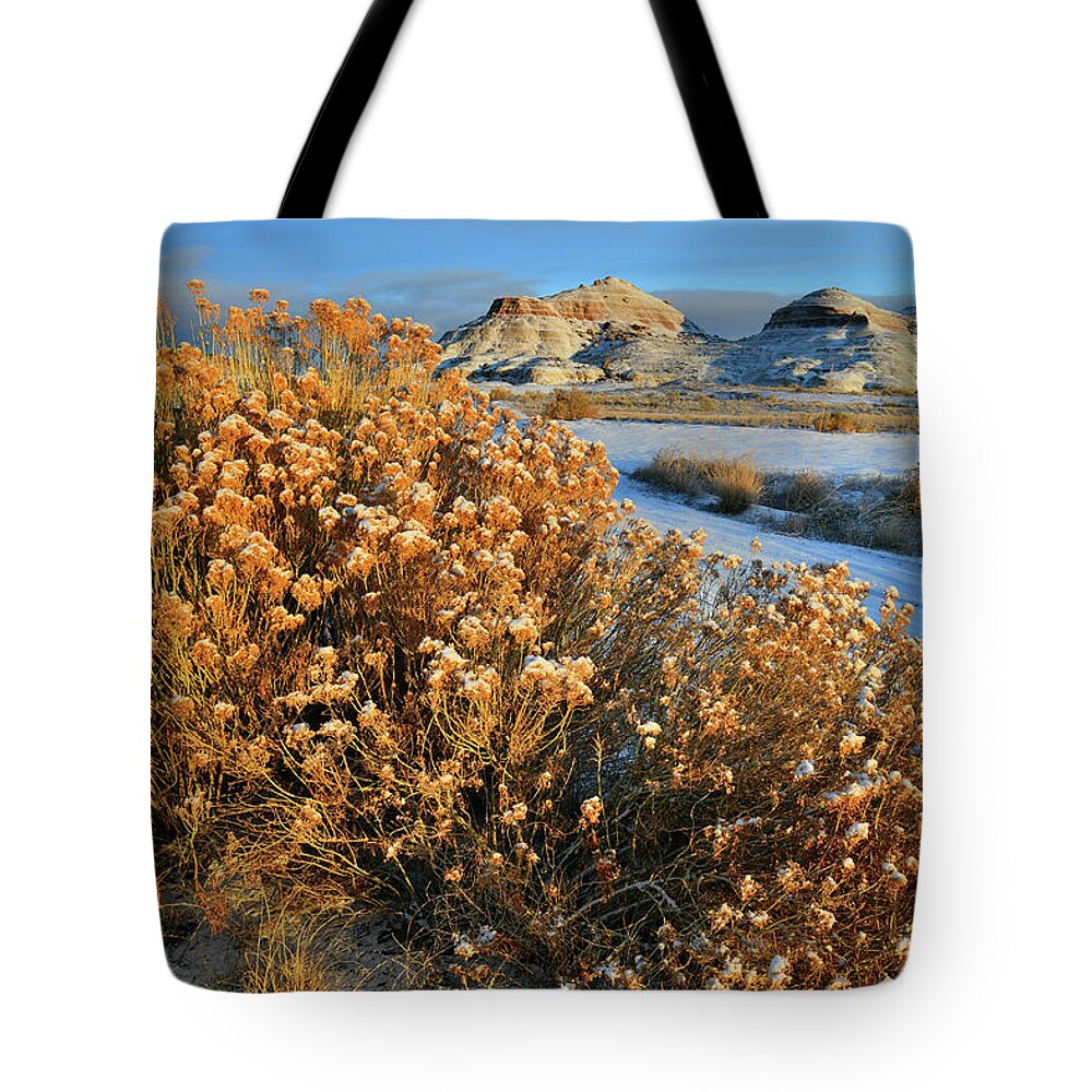 Ruby Mountain Tote Bag featuring the photograph Morning at Ruby Mountain #5 by Ray Mathis