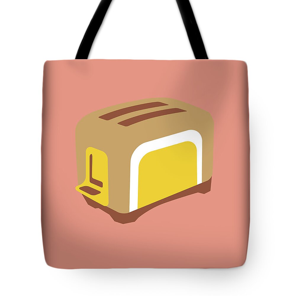 Appliance Tote Bag featuring the drawing Toaster #5 by CSA Images