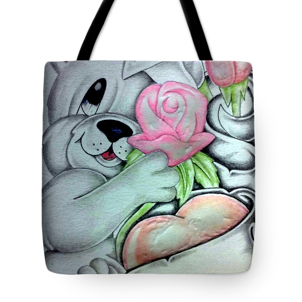 Mexican American Art Tote Bag featuring the drawing Untitled 5 by Abraham Reasons Ledesma