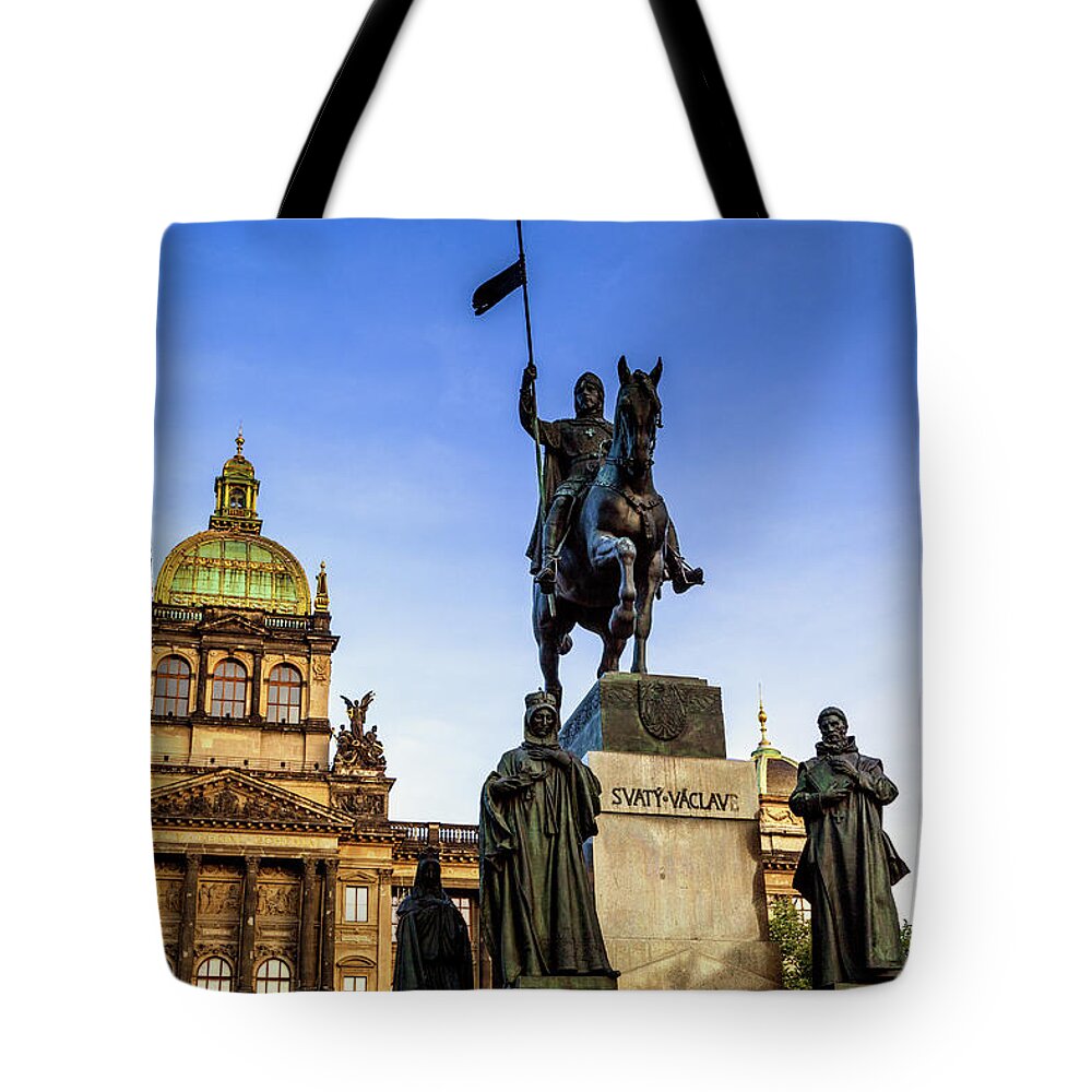 Vaclavske Namesti Tote Bag featuring the photograph Wenceslas Square in Prague #5 by Vivida Photo PC