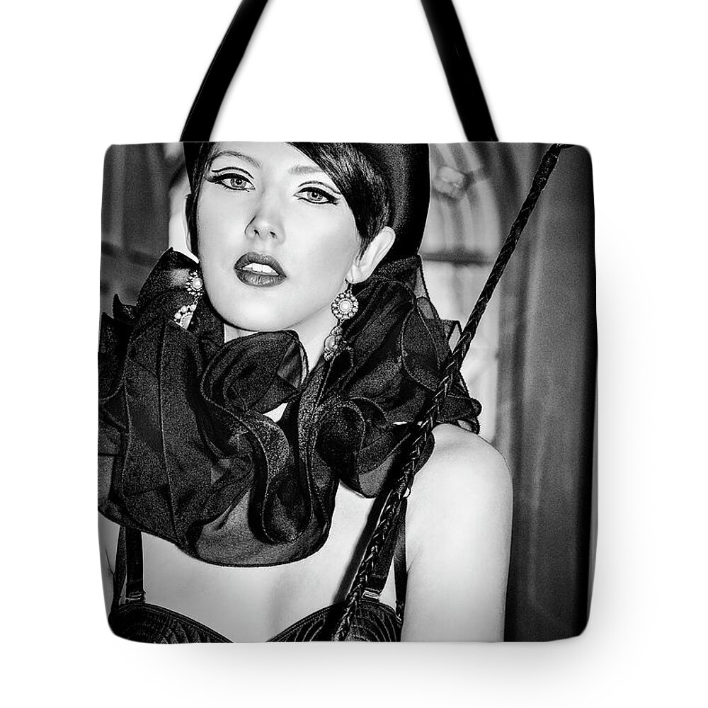 Attitude Tote Bag featuring the photograph 5251 Foxy Lady Natasha Z by Amyn Nasser