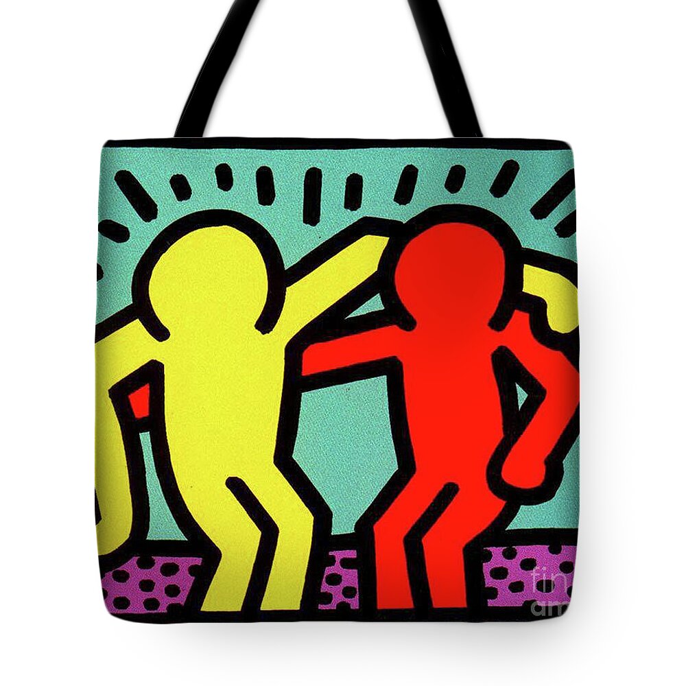 Haring Tote Bag featuring the painting Apocalypse 1988 #6 by Haring