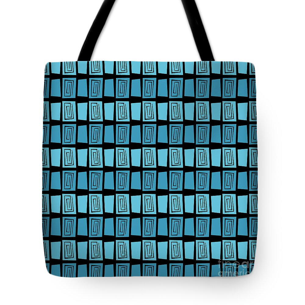  Tote Bag featuring the digital art Mid Century Modern Maze by Donna Mibus
