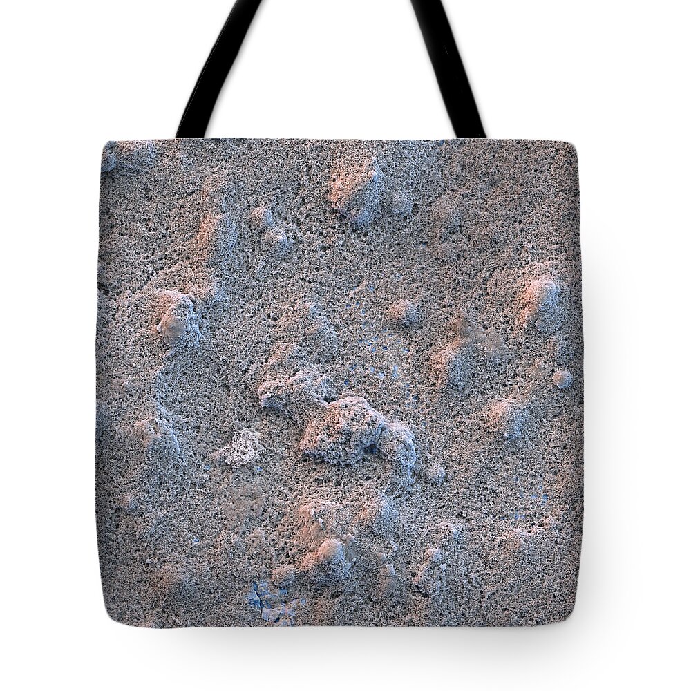 Coated Tote Bag featuring the photograph Self-cleaning Paint Sem #6 by Meckes/ottawa