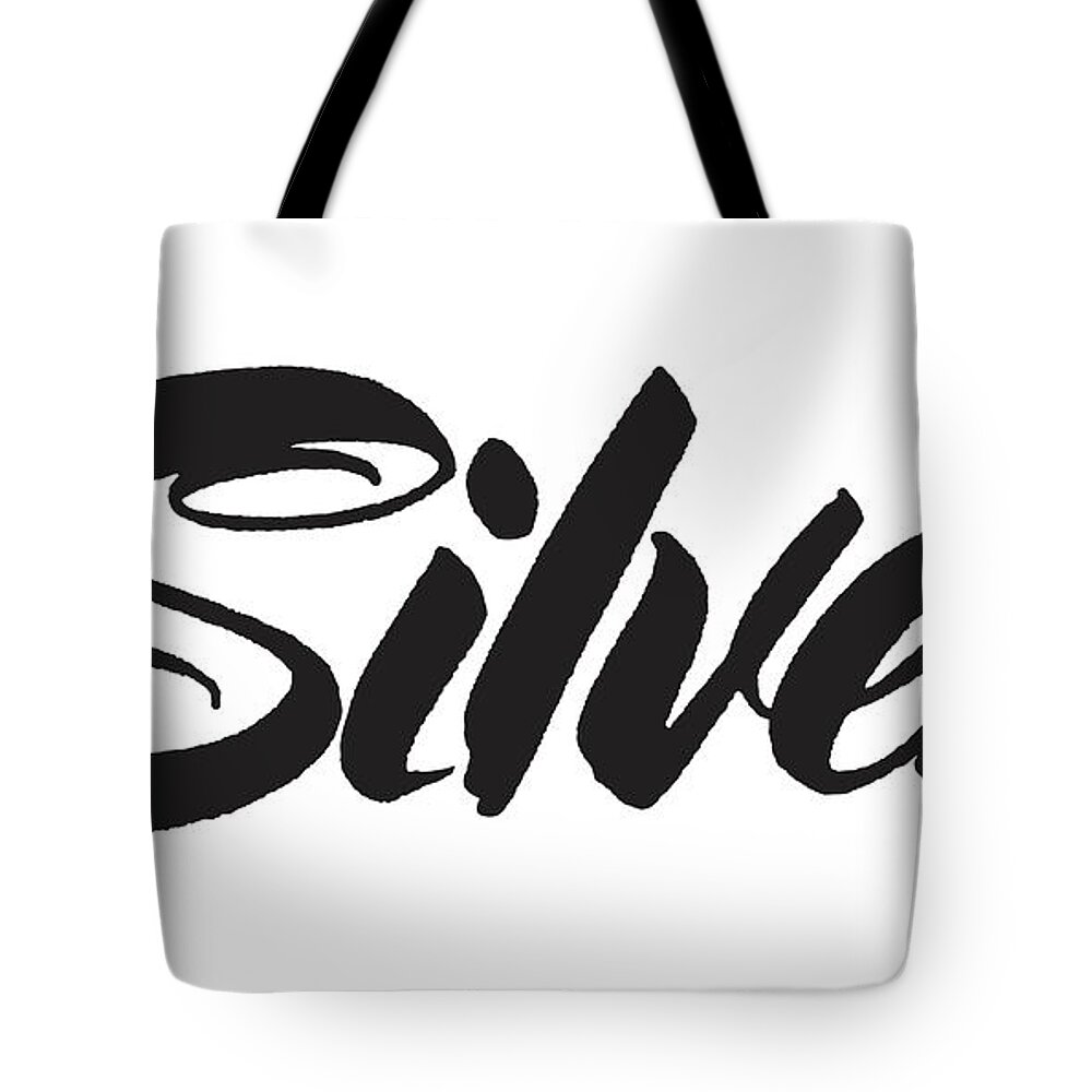 Black And White Tote Bag featuring the drawing Silver #6 by CSA Images