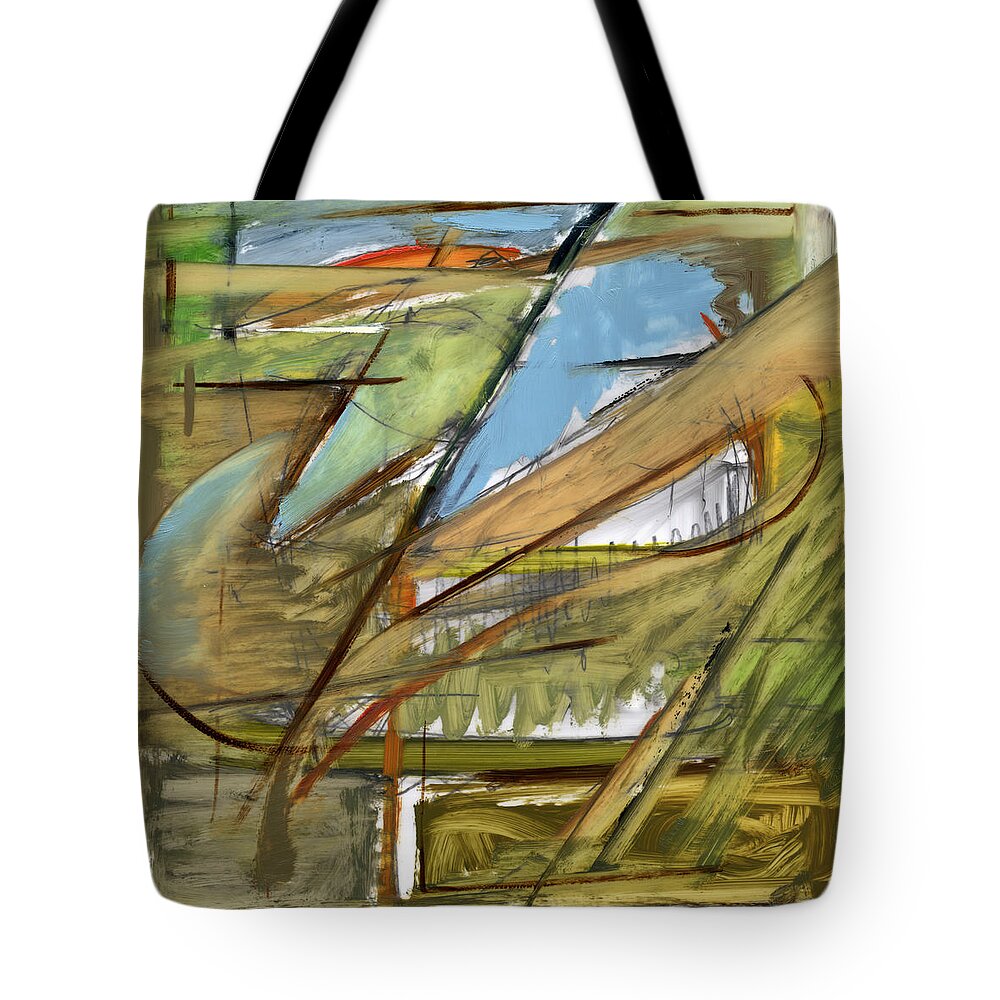 Abstract Tote Bag featuring the painting Untitled #788 by Chris N Rohrbach