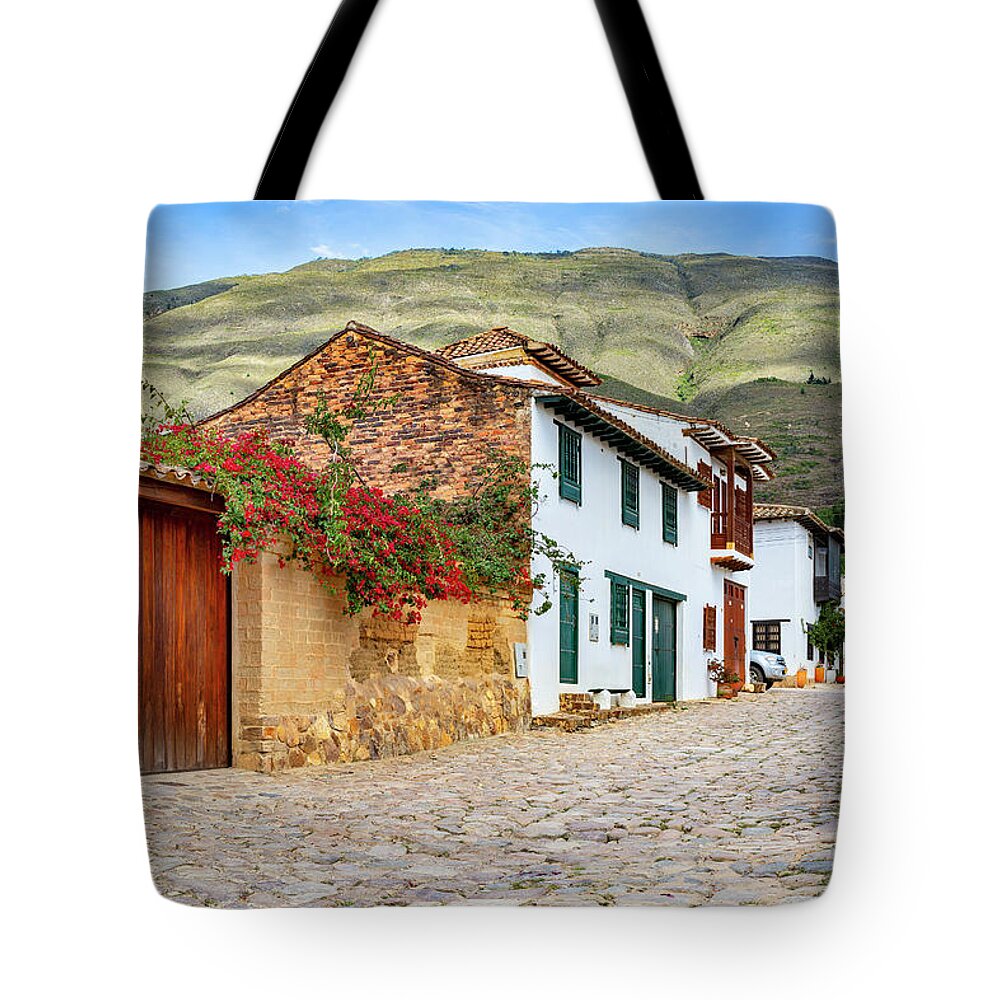 Estock Tote Bag featuring the digital art Villa De Leyva, Boyaca, Colombia #9 by Lumiere