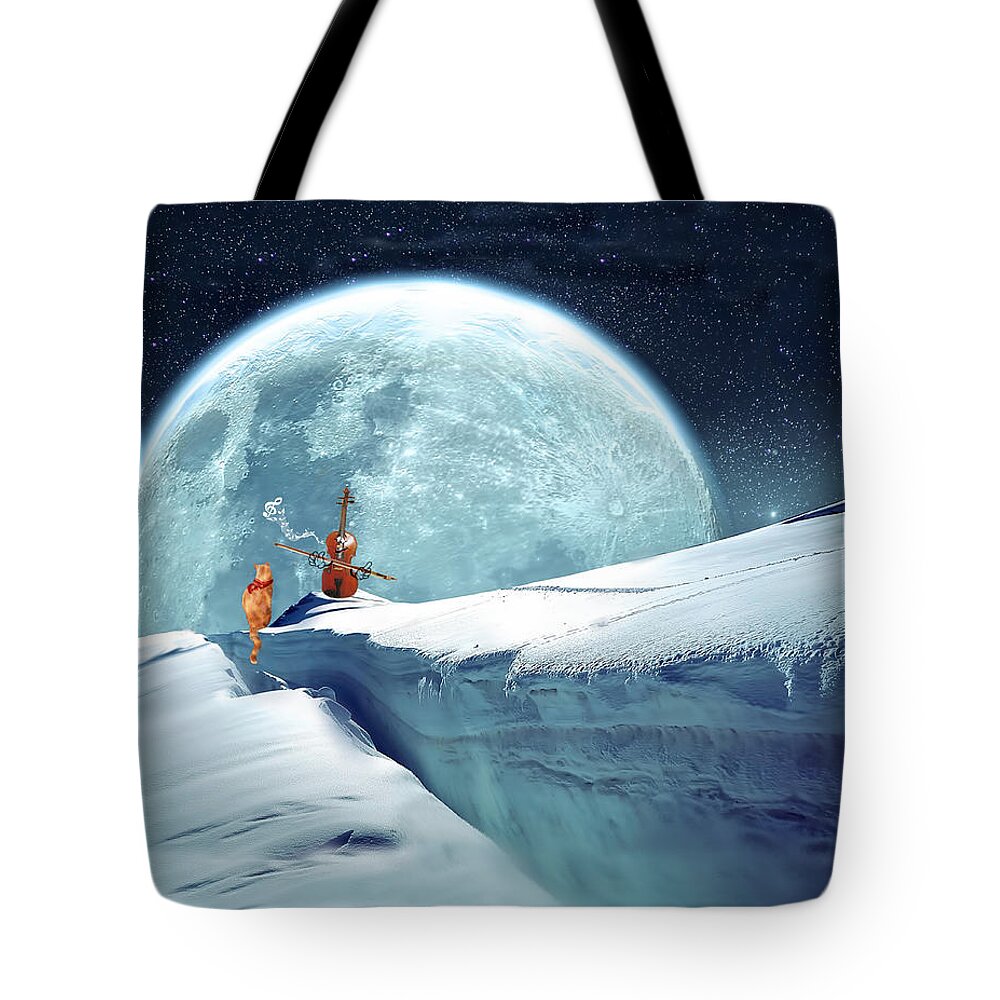Blue Horizon Tote Bag featuring the mixed media A Bright Blue Horizon by Colleen Taylor