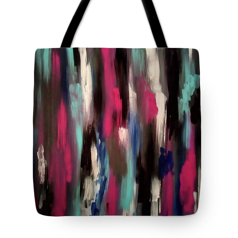 Abstract Tote Bag featuring the painting A Chance Encounter by Eseret Art