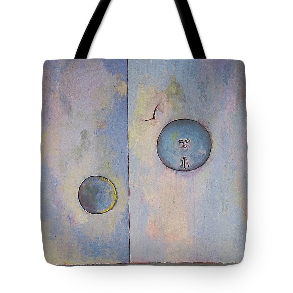 Sun Tote Bag featuring the painting A Day in a Buddhist Temple by Janet Zoya