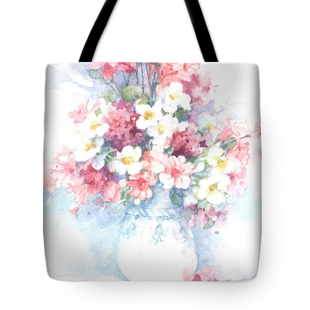Flowers Tote Bag featuring the painting A Day in May by Carolyn Shores Wright