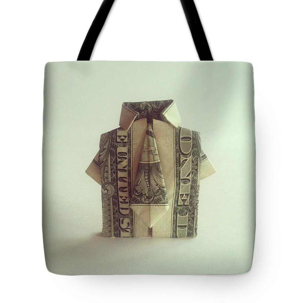 Close-up Tote Bag featuring the photograph A Dollar Shirt by Lasse Kristensen