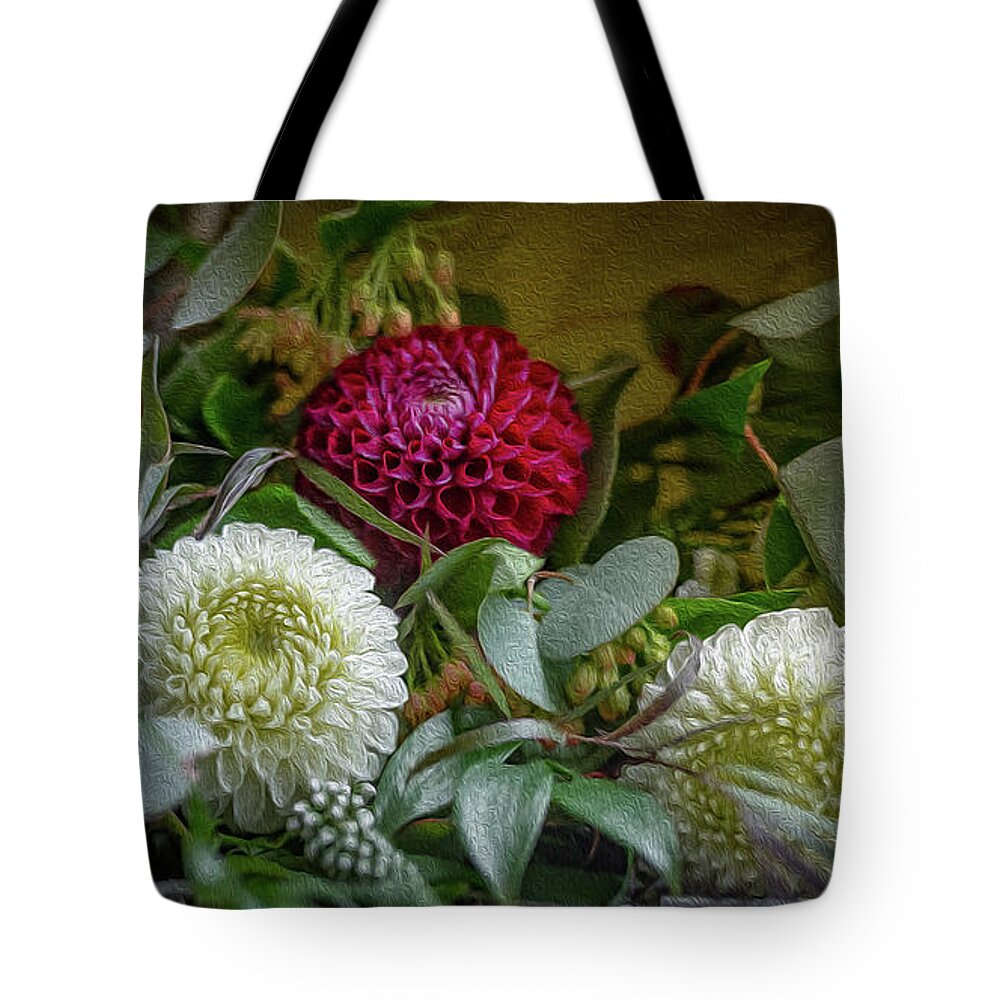 New York Tote Bag featuring the photograph A Floral Study - Paint by David Downs