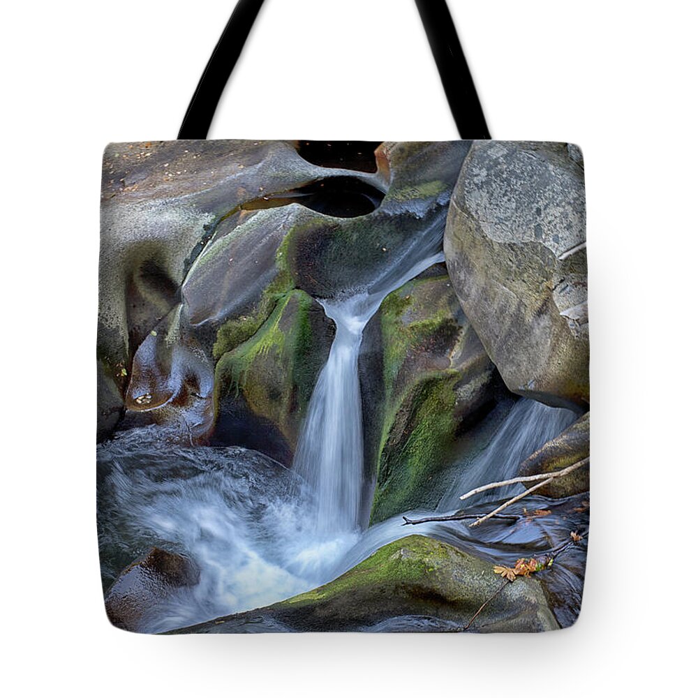 Deer Creek Tote Bag featuring the photograph A Little Pour by Tom Kelly