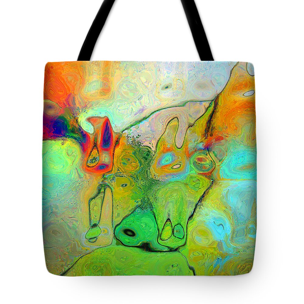  Tote Bag featuring the digital art A Message for Miro by Rein Nomm