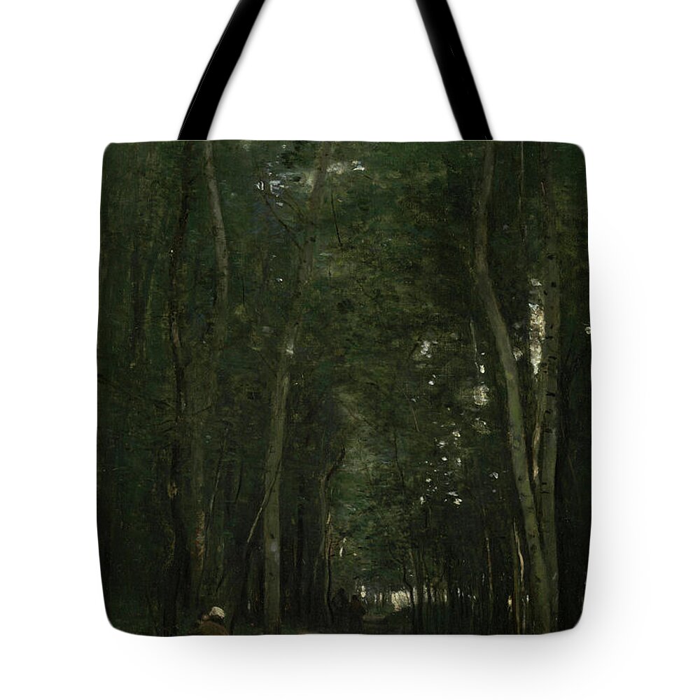 Jean-baptiste-camille Corot Tote Bag featuring the painting A Path in Saint-Cloud by Jean-Baptiste-Camille Corot