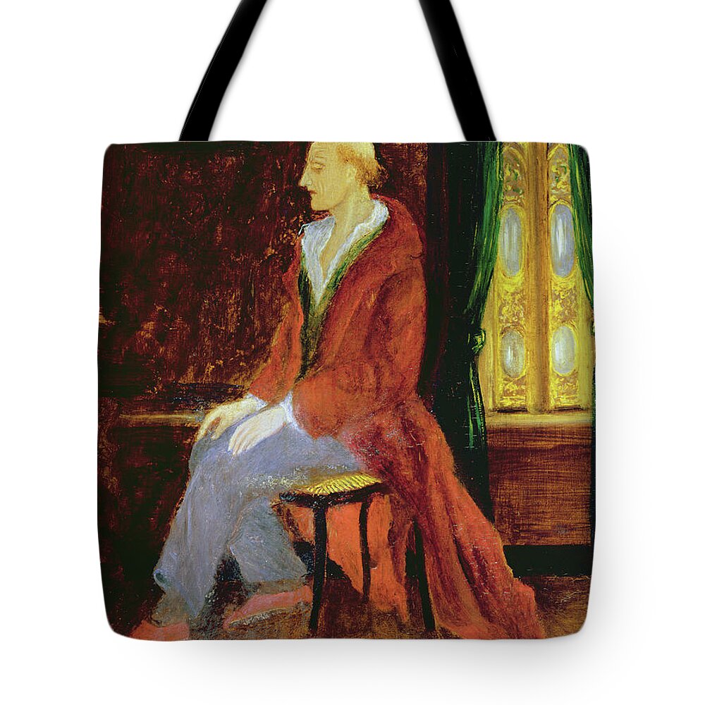 Madness Tote Bag featuring the painting A Seated Madman by Dr. Max Simon