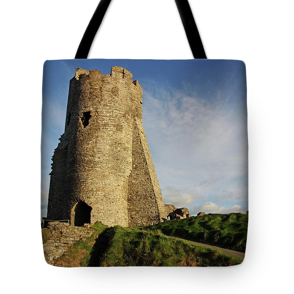 Wales Tote Bag featuring the photograph ABERYSTWYTH. The Castle Gatehouse. by Lachlan Main