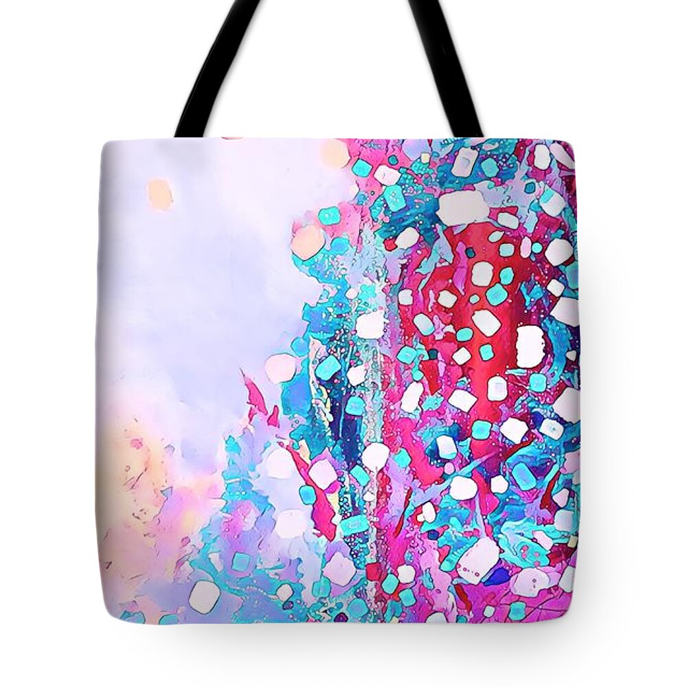 Colorful Tote Bag featuring the mixed media Abstract 14 by Vanessa Katz