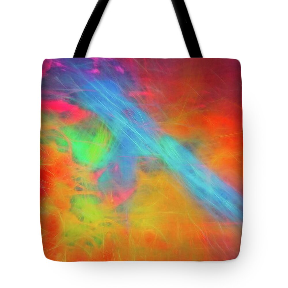 Abstract Tote Bag featuring the digital art Abstract 51 by Steve DaPonte
