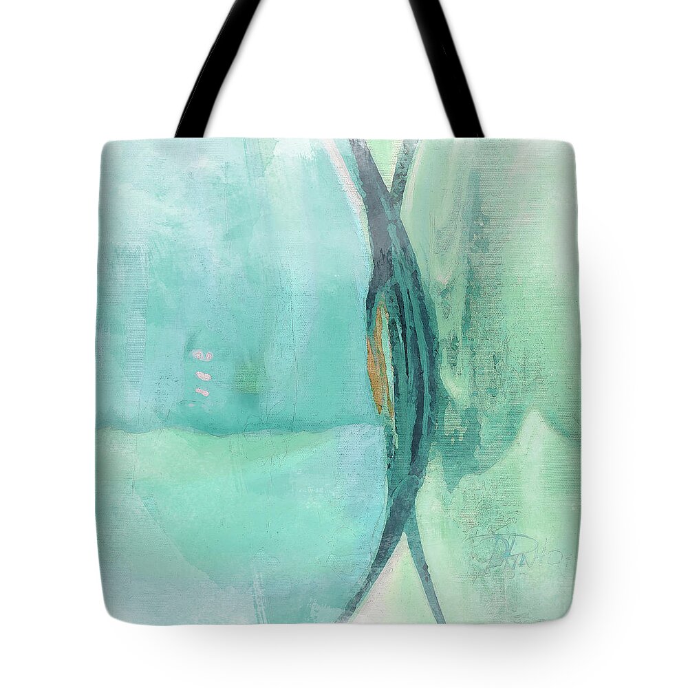 Abstract Tote Bag featuring the painting Abstract Colored Glass II by Patricia Pinto