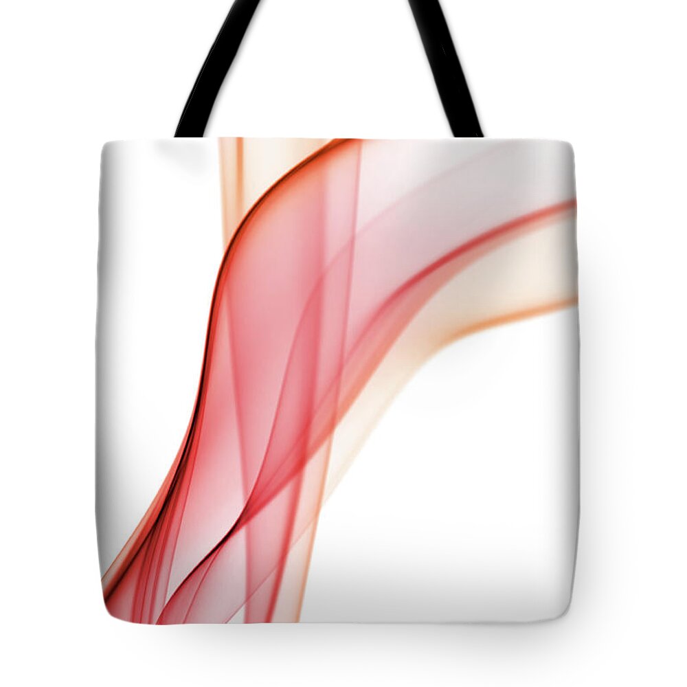 Curve Tote Bag featuring the photograph Abstract Colored Smoke Background by Jeja