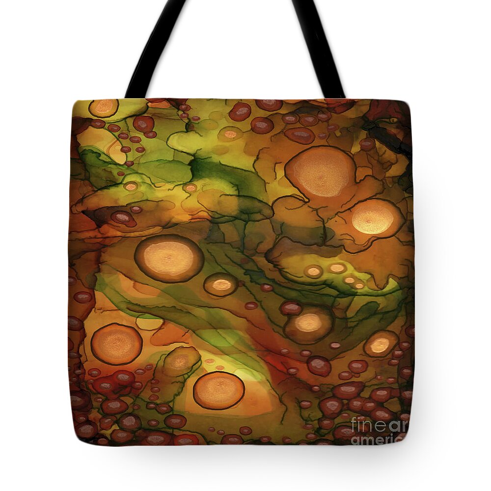 Abstract Tote Bag featuring the painting Abstract Ink 25 by Amy E Fraser
