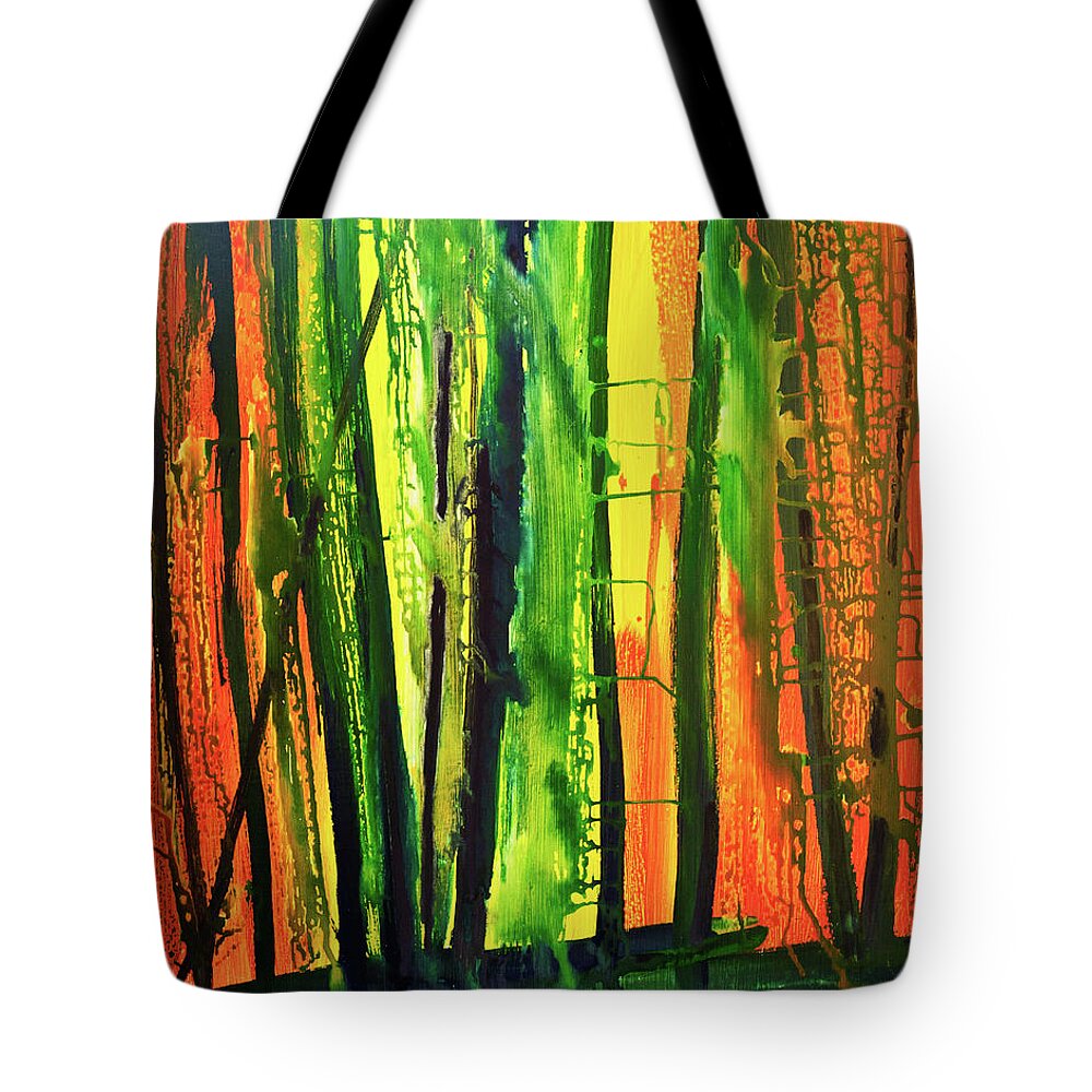 Art Tote Bag featuring the digital art Abstract Landscape by Balticboy