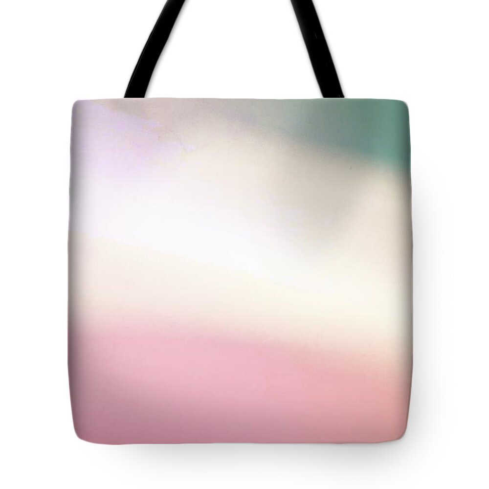 Pink Tote Bag featuring the mixed media Pink Gradient Abstract by Itsonlythemoon