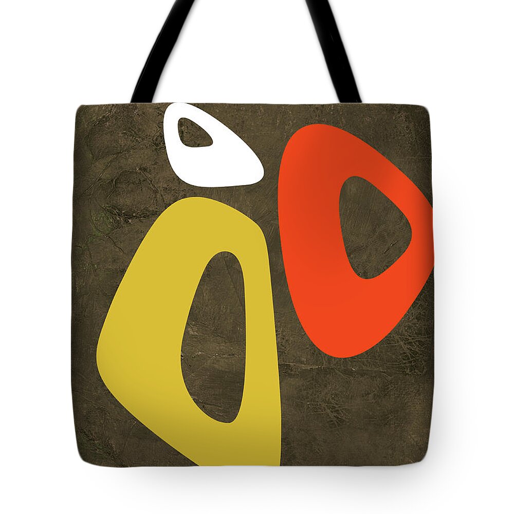 Abstract Tote Bag featuring the painting Abstract Oval Shape III by Naxart Studio