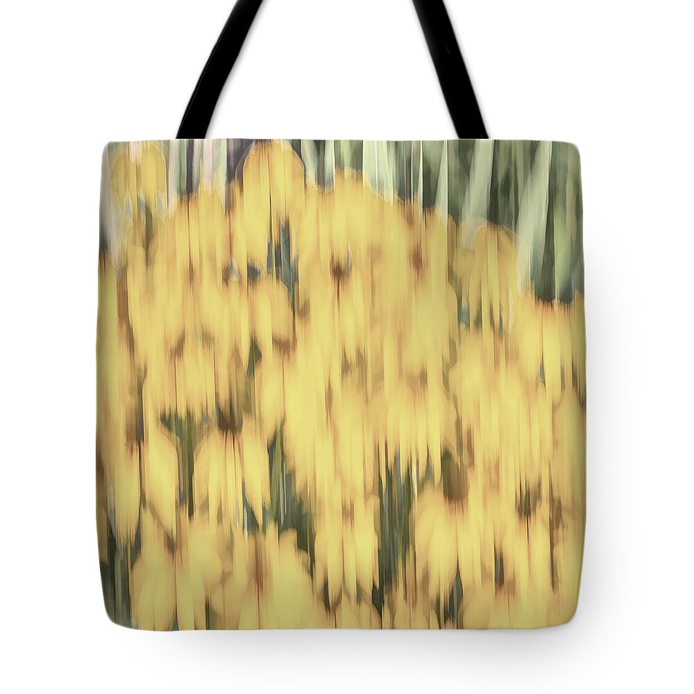 Sunflowers Tote Bag featuring the photograph Abstract Rudbeckia 2018-2 by Thomas Young