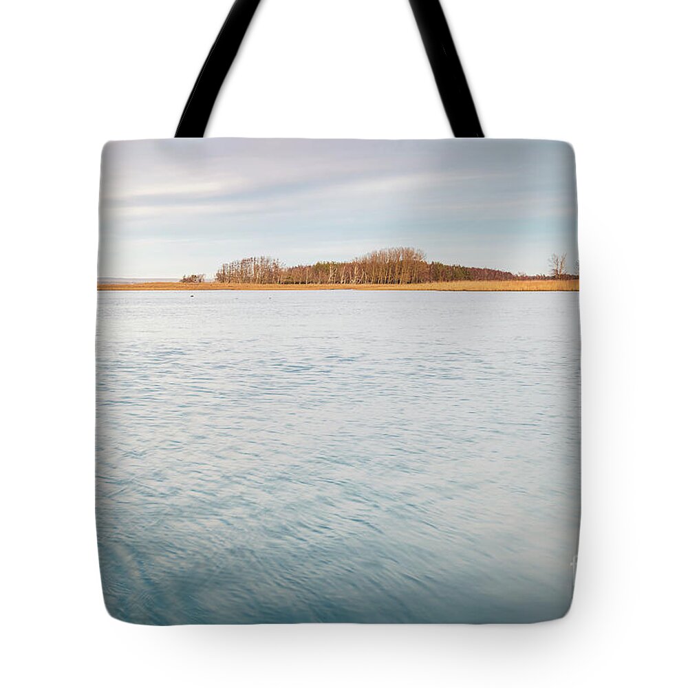 Utvalinge Tote Bag featuring the photograph Abstract seaside landscape by Sophie McAulay