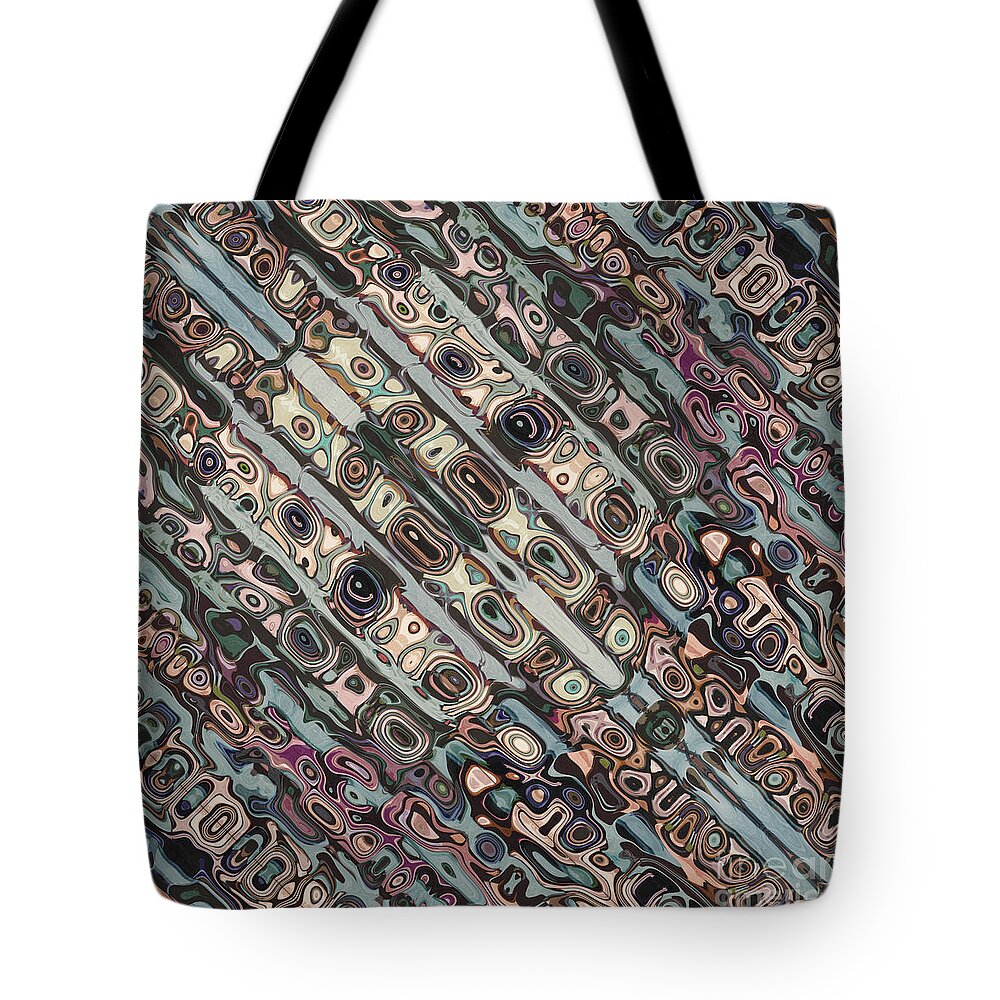 Diagonal Tote Bag featuring the digital art Abstract Textured Earth Tones Pattern by Phil Perkins