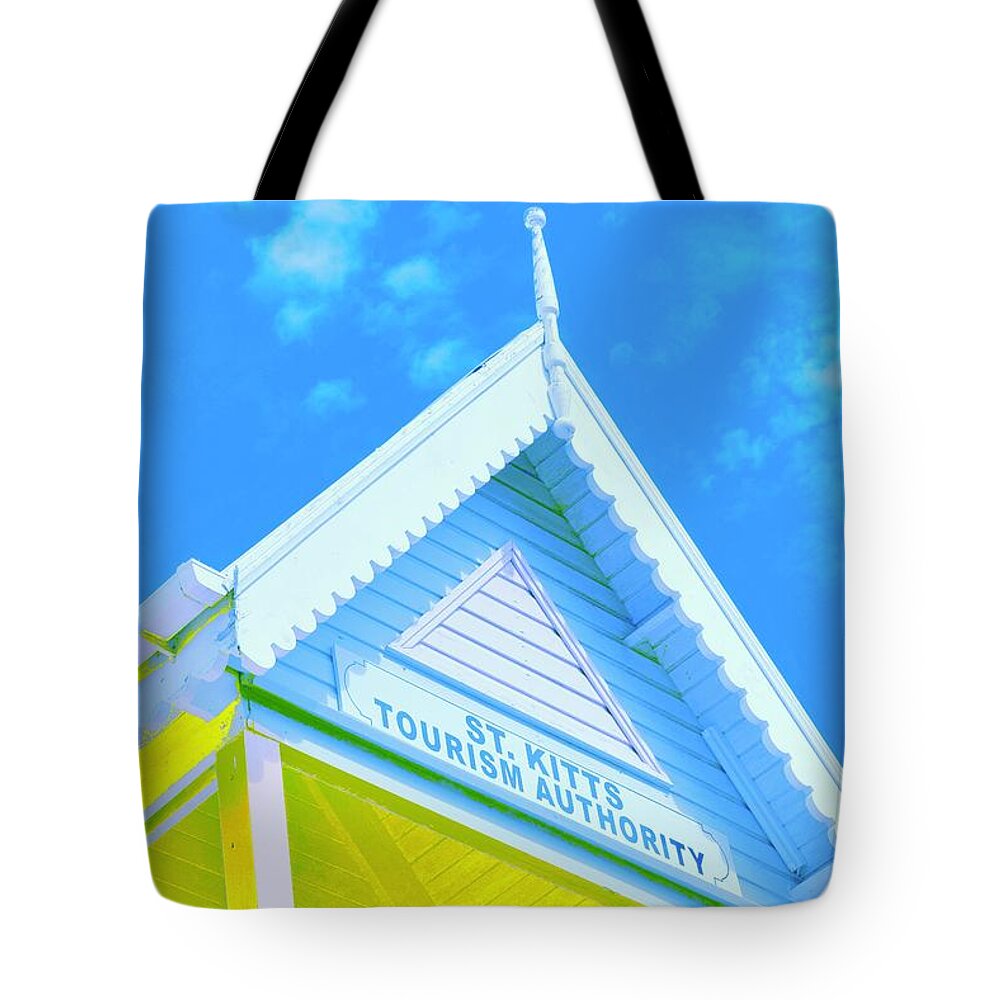 St. Kitts Tote Bag featuring the photograph Abstract Welcome by Debra Grace Addison