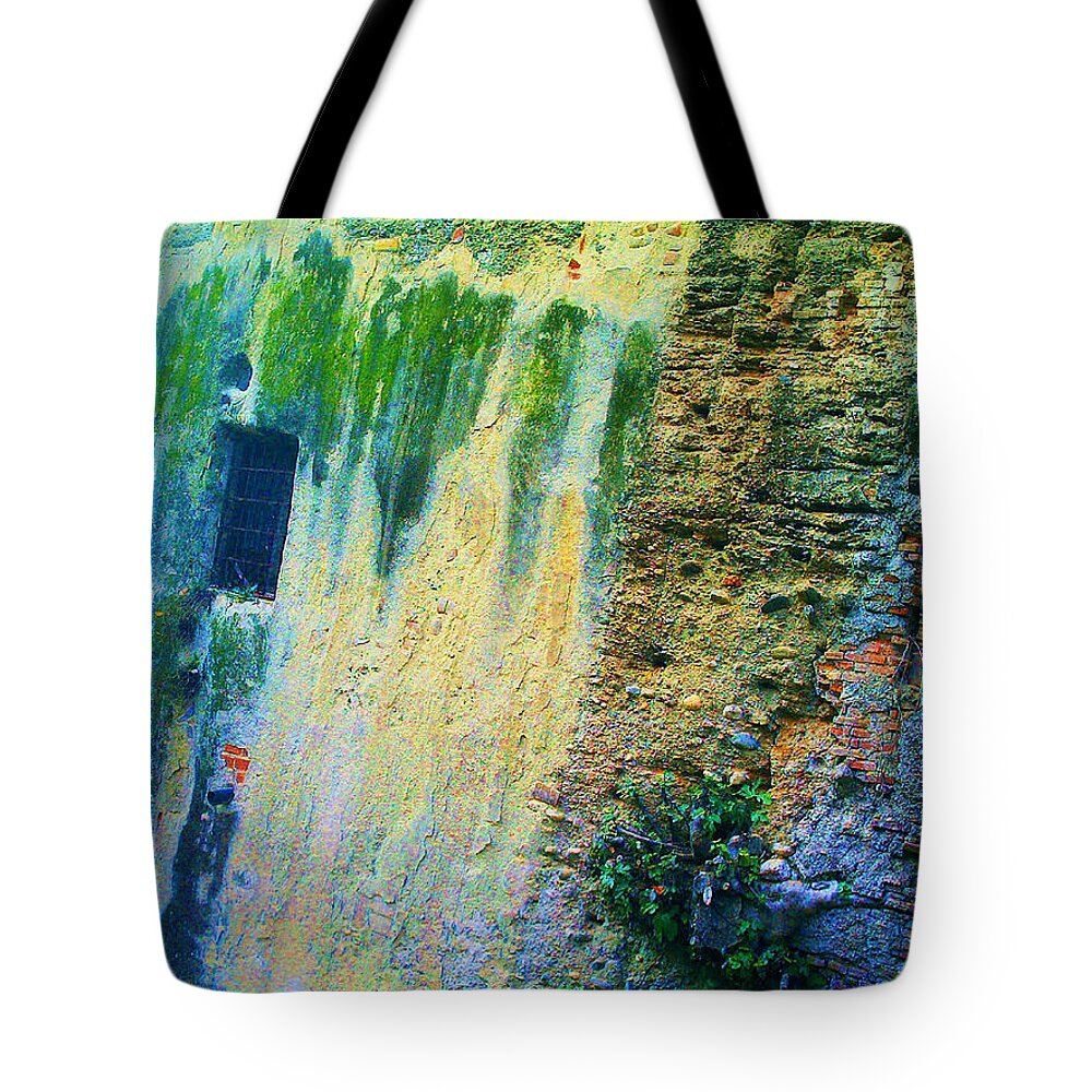 Fortress Tote Bag featuring the photograph Abyss of Echoes from the Past by Spacio Pierdutin