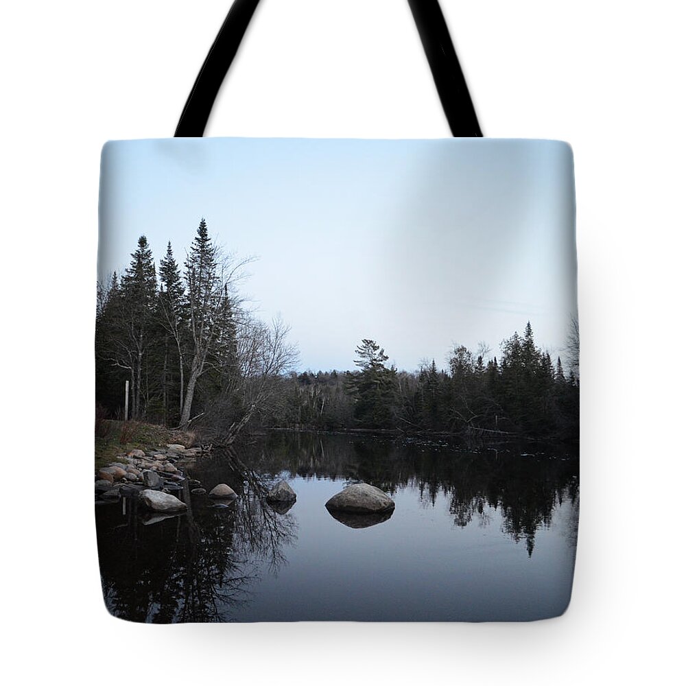 Serene Sunset Tote Bag featuring the photograph Afternoon across the Water by Maggy Marsh
