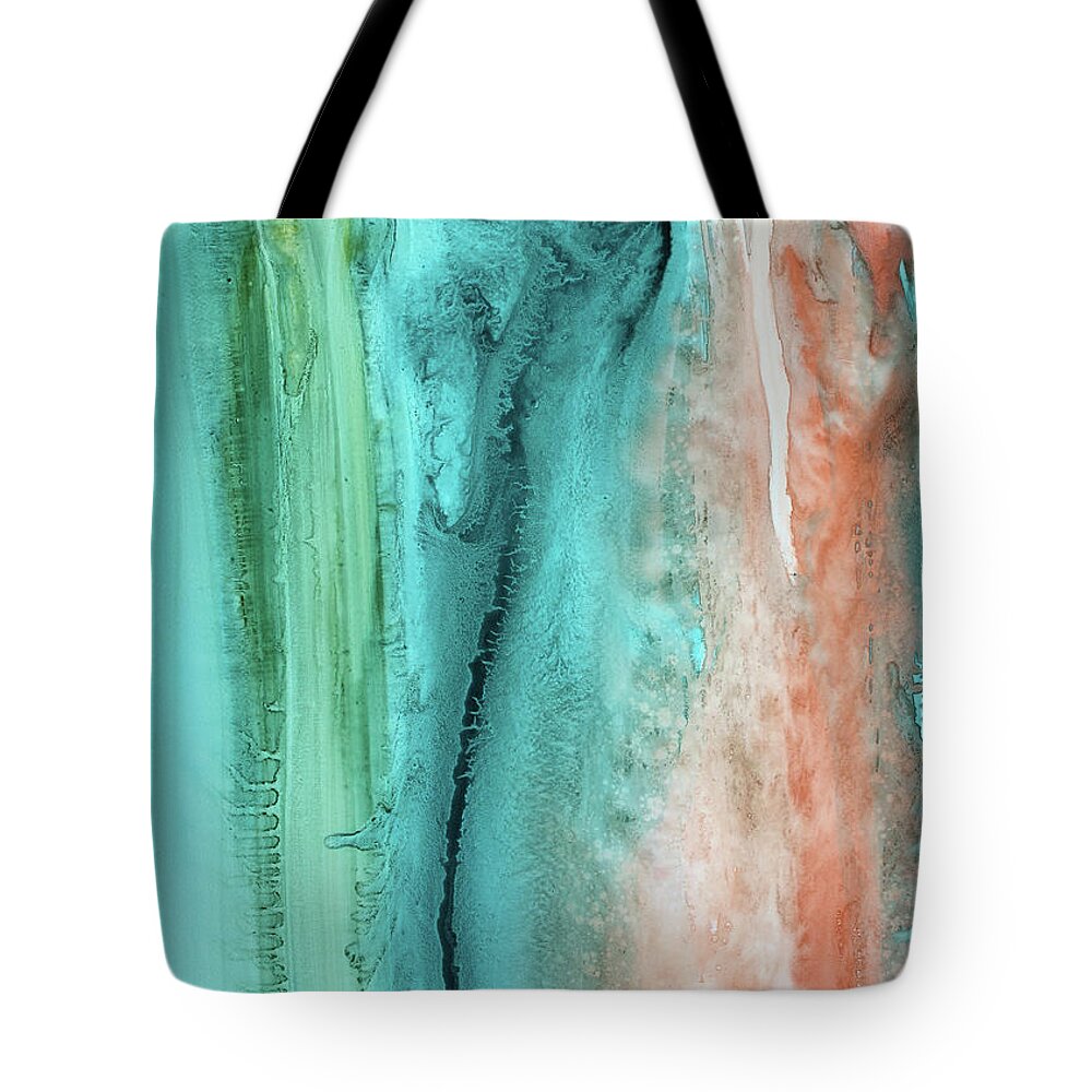 Texture Tote Bag featuring the painting Agate Shore 3 by Kris Parins